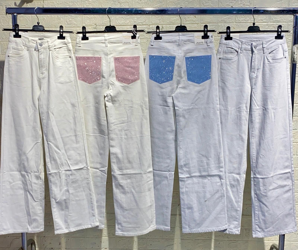Jeans White Pocket