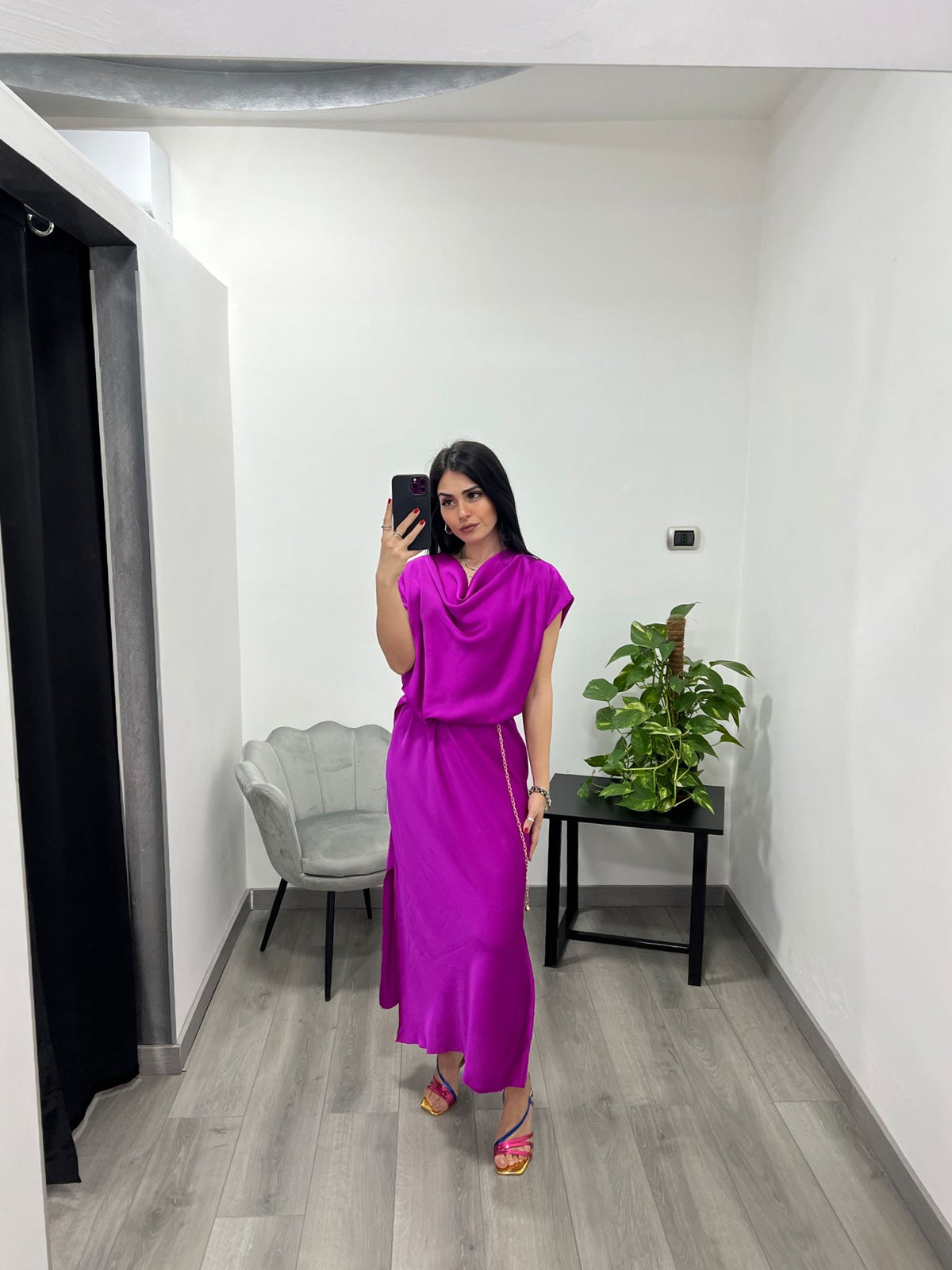 Abito Long Satin