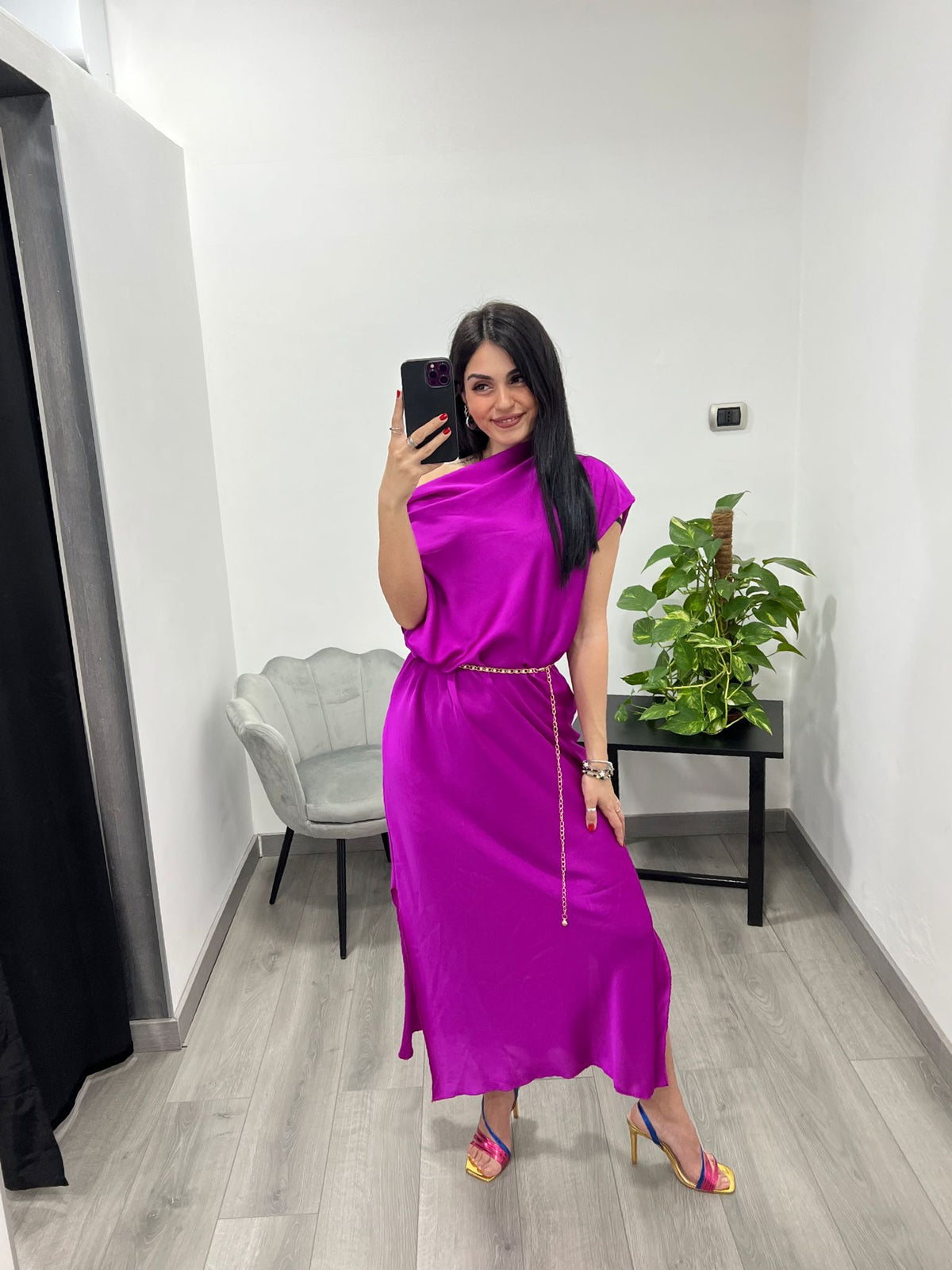 Abito Long Satin