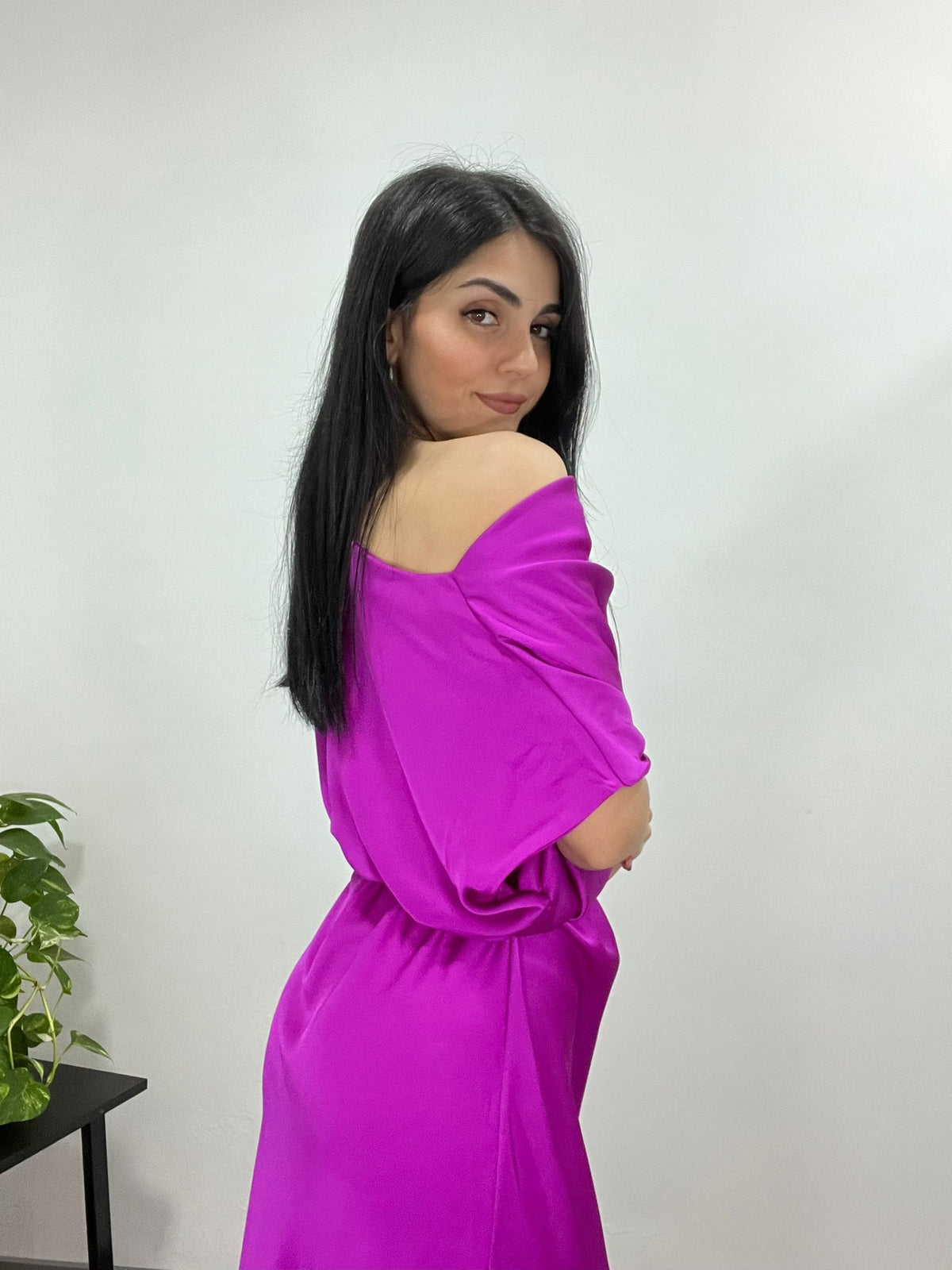 Abito Long Satin