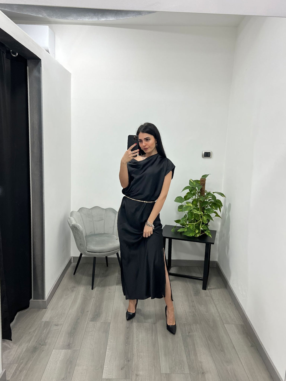Abito Long Satin