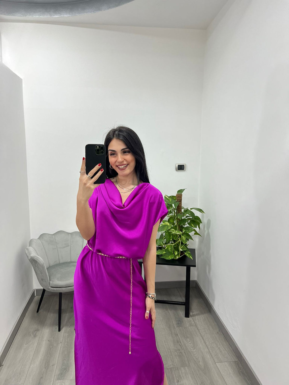 Abito Long Satin