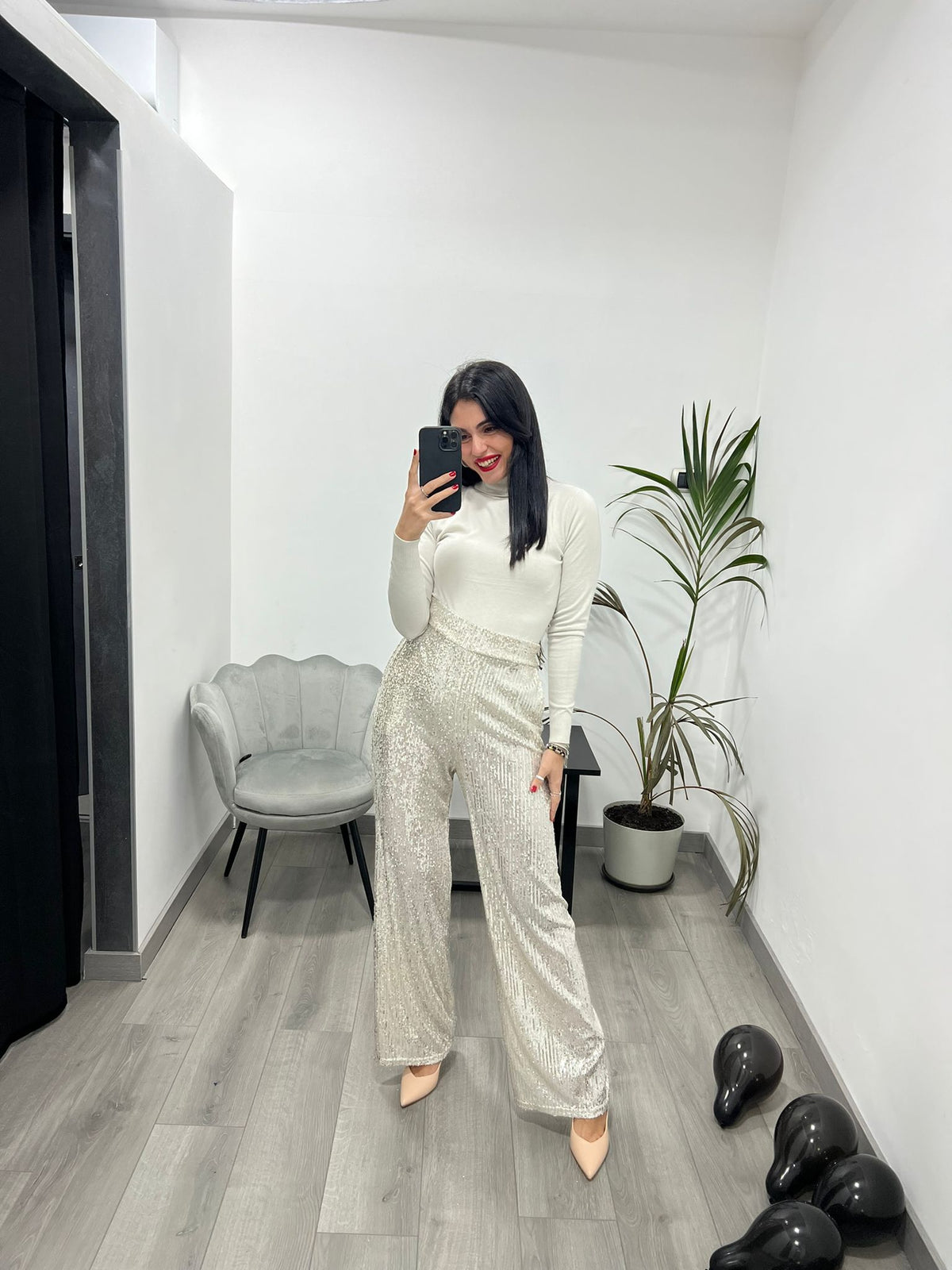 Pantalone a Zampa Paillette