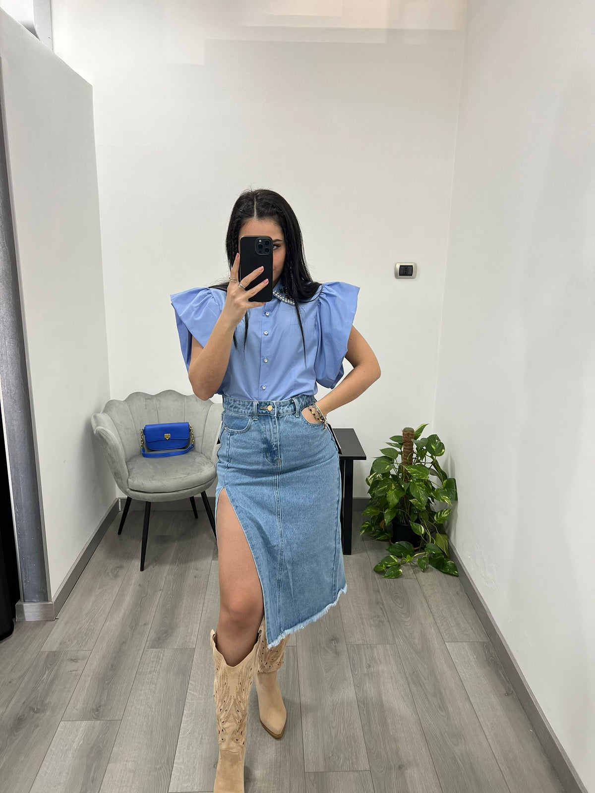 Gonna Denim Midi