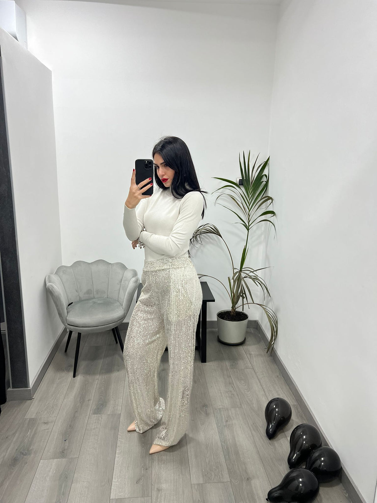 Pantalone a Zampa Paillette