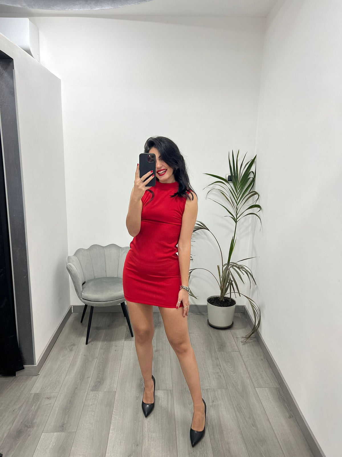 Abito Red Strass